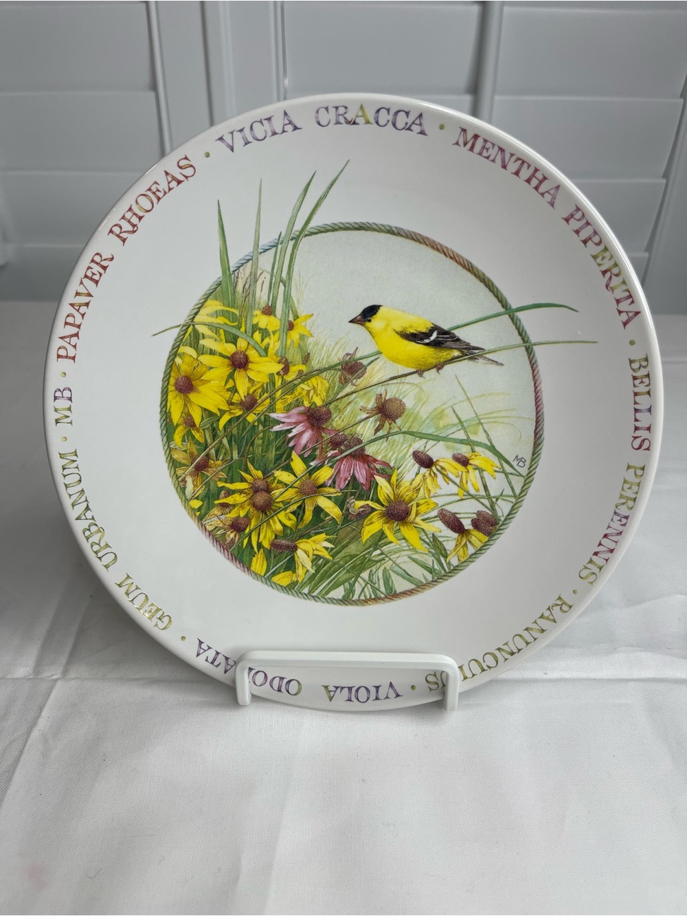 Vintage Marjolein Bastin Wildflower Meadow set of 4 8” plates for Hallmark